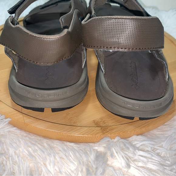 COLUMBIA Mens Sandals Hook and Loop BROWN Outdoor Omni Grip Size 12 Walking - Picture 4 of 8